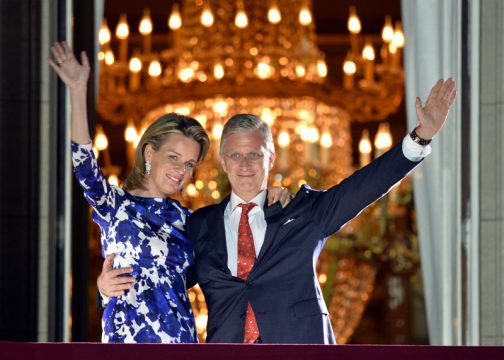 Philippe und Mathilde am Sonntagabend auf dem Balkon