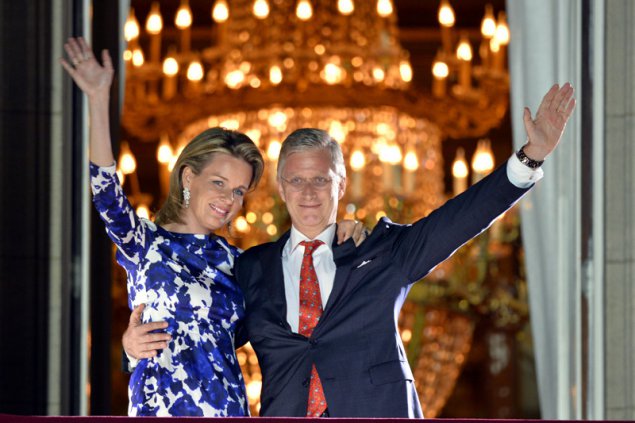 Philippe und Mathilde am Sonntagabend auf dem Balkon