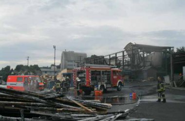 Brand in der Sägerei Pauls in Büllingen