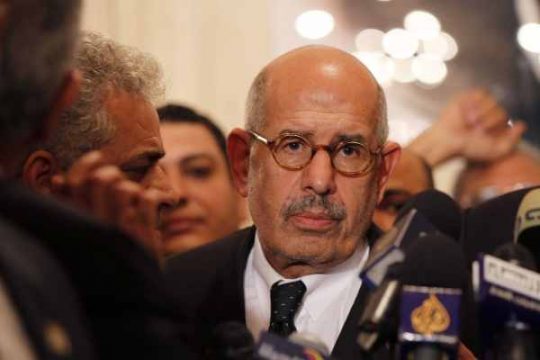 Der ägyptische Friedensnobelpreisträger Mohammed ElBaradei am 22.11.2012 in Kairo