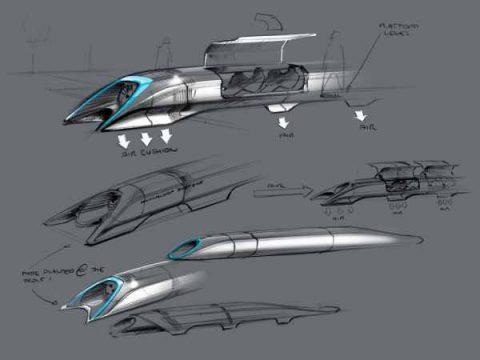 Erklärende Skizze zum Hyperloop