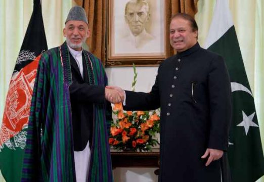Der afghanische Präsident Hamid Karsai und der neue pakistanische Premierminister Nawaz Sharif
