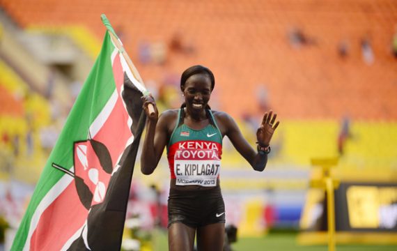 Edna Kiplagat gewinnt die erste Goldmedaille