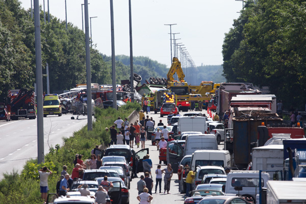 LKW-Unfall auf der E40