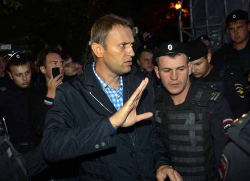 Kremlgegner Alexej Nawalny Sondereinheit der russischen Polizei abgeführt