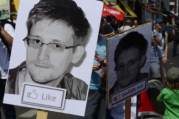 Unterstützer-Demo für Edward Snowden (Berlin, 27. Juli)