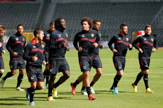 Training der Roten Teufel vor dem Freundschaftsspiel gegen Frankreich