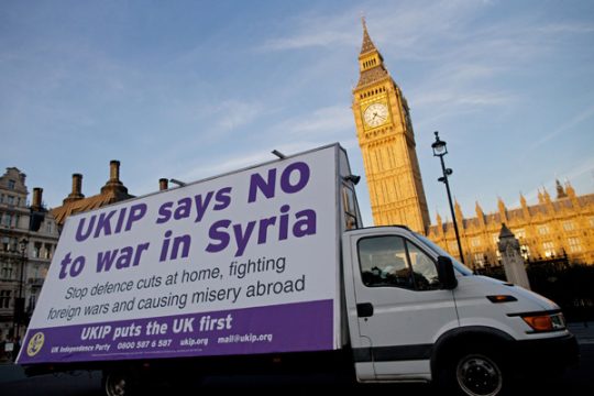 Auch die UKIP (UK Independence Party) ist gegen einen britischen Einsatz in Syrien