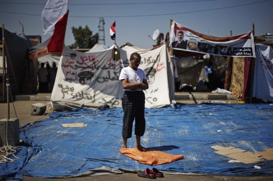 Zeltlager in der Nähe der Rabea-al-Adawija-Moschee in Kairo