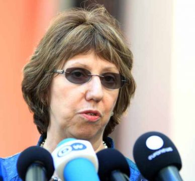 Die EU-Außenbeauftragte Catherine Ashton am Freitag in Vilnius