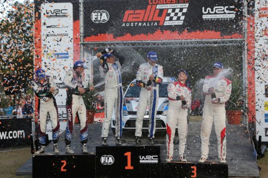 Rallye Australien: Ogier gewinnt vor Neuville und Hirvonen