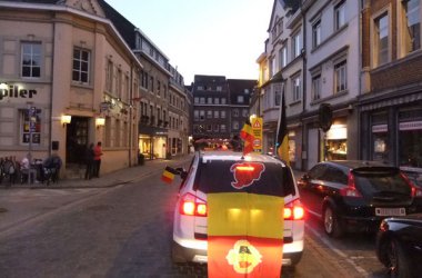 Vor dem WM-Quali-Spiel in Schottland: East Side Devils veranstalten Autokorso durch Eupen