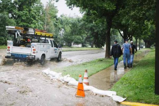 Schwere Überschwemmungen in der Stadt Boulder, Colorado