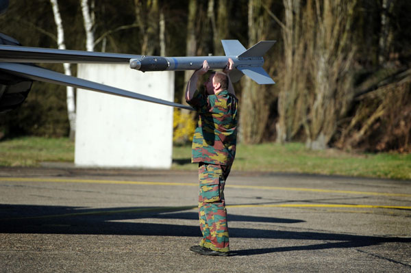 Auf dem Militärstützpunkt "Kleine Brogel" in Peer