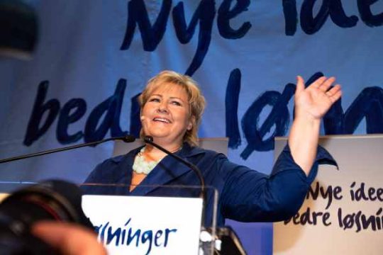 Norwegens Wahlsiegerin Erna Solberg