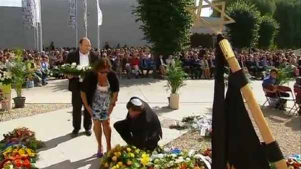 Nationaler Gedenktag für die Opfer des Holocaust in Belgien in der Kaserne Dossin in Mechelen