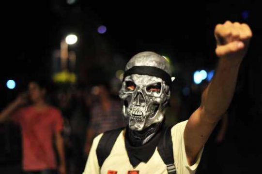 Demonstranten in Istanbul