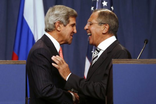 John Kerry und Sergej Lawrow in Genf: Einigung und beste Stimmugn zwischen den USA und Russland