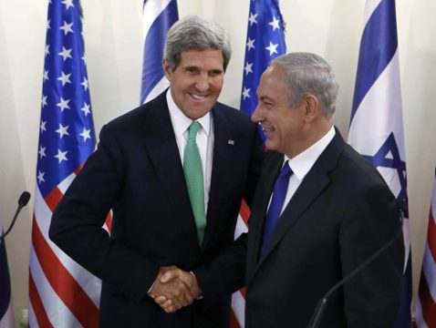 US-Außenminister John Kerry mit dem israelischen Ministerpräsidenten Benjamin Netanjahu