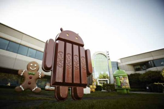 Das Android-Maskottchen "Kit Kat" vor dem Hauptsitze von Google in Mountain View