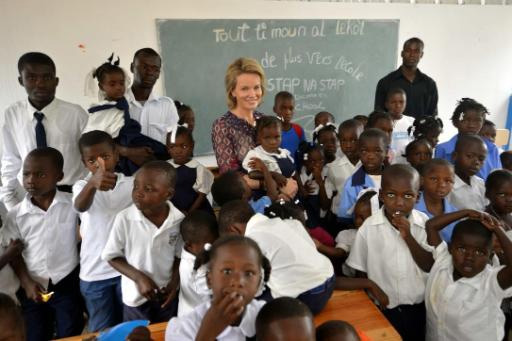 Mathilde als Unicef-Botschafterin in Haiti, 2012