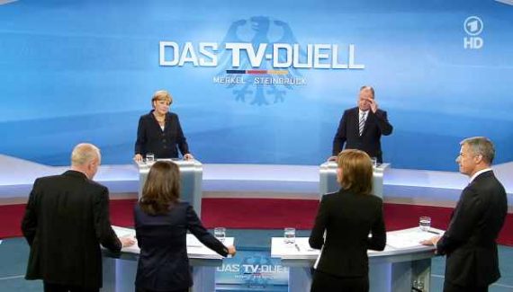 TV-Duell zwischen Angela Merkel und Peer Steinbrück