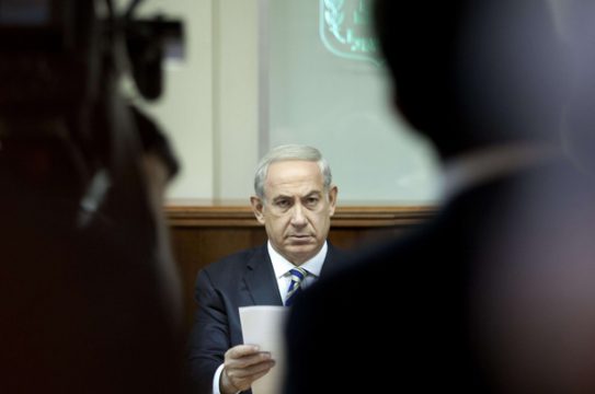 Israels Premier Netanjahu bei der wöchentlichen Kabinettssitzung