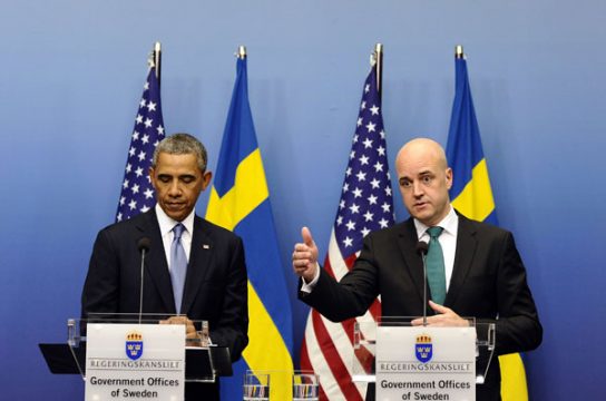 US-Präsident Obama und der schwedische Premier Fredrik Reinfeldt