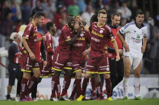 Die Spieler von Zulte-Waregem nach dem Sieg über Anderlecht