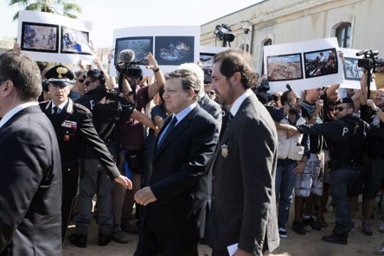 EU-Kommissionspräsident José Manuel Barroso besucht Lampedusa