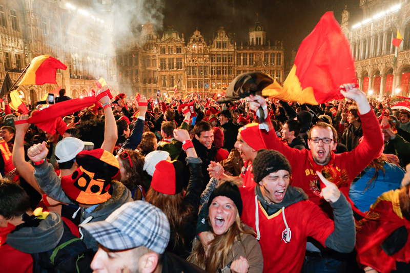 Die Brüsseler Grand'Place vibriert: Belgien ist für die Fußball-WM qualifiziert