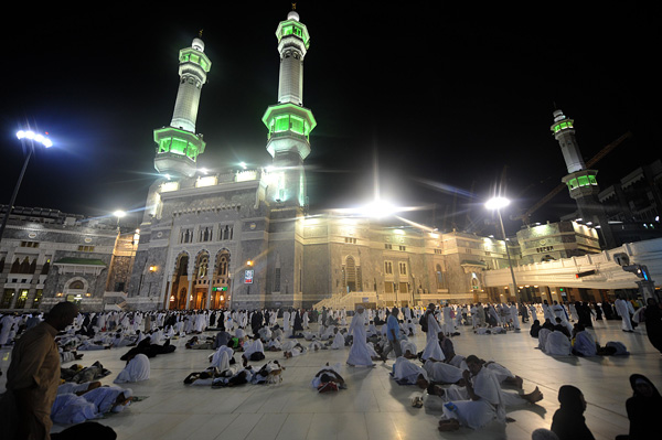 Muslime zum Höhepunkt des "Hadsch" in Mekka