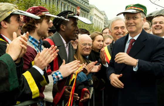 König Philippe mit Lütticher Studenten