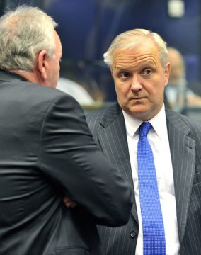 EU-Währungskommissar Olli Rehn am Montag in Luxemburg