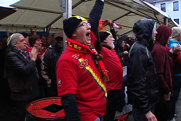 Public Viewing in Eupen: Generalprobe für die Fußball-WM gelungen