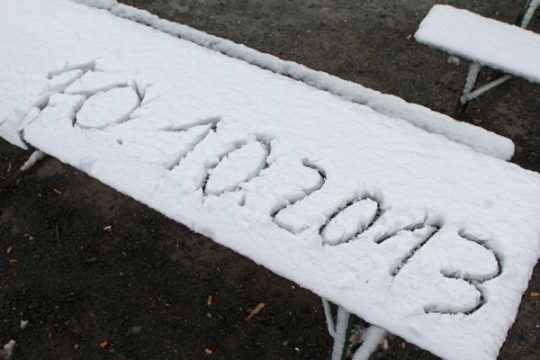 Auch auf dem Brocken (D) gibt es den ersten Schnee