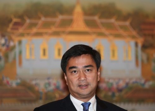 Thailands ehemaliger Regierungschef angeklagt worden. Abhisit Vejjajiva (Bild vom 19.7.2011)