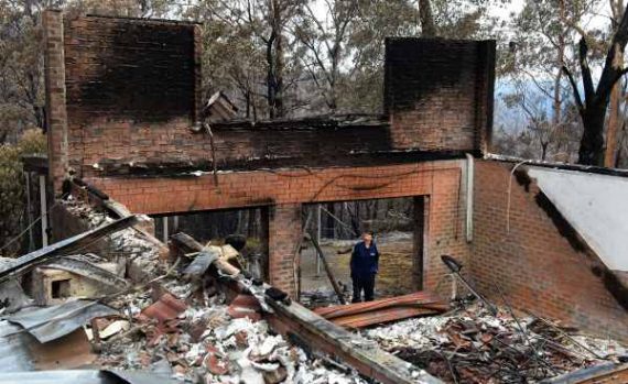 Brände in Australien - Zerstörtes Haus in den Blue Mountains
