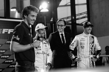 Rallye Frankreich: Sébastien Chardonnet, Sébastien Loeb und Sebastien Ogier