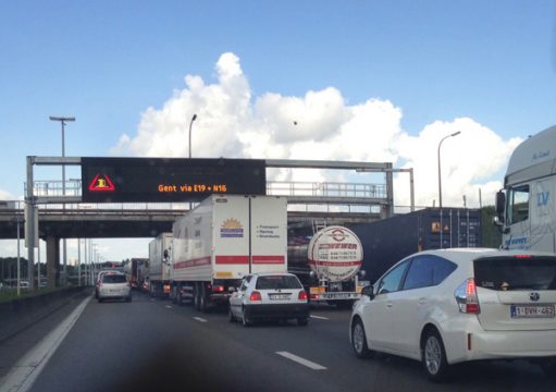 Stau auf dem Brüsseler Ring