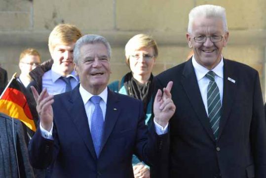 Bundespräsident Joachim Gauck und Winfried Kretschmann