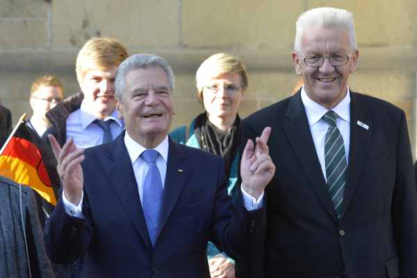 Bundespräsident Joachim Gauck und Winfried Kretschmann