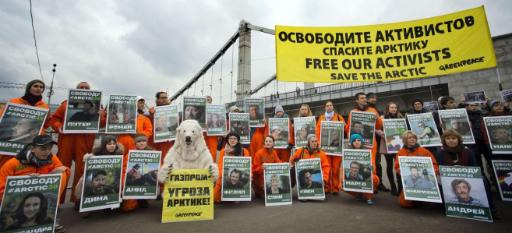Unter anderem in Moskau machen Greenpeace-Anhänger mobil
