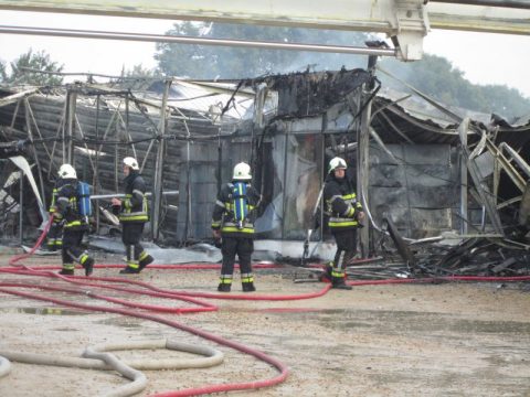 Großbrand im Gardenforum Herbesthal