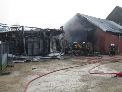 Großbrand im Gardenforum Herbesthal