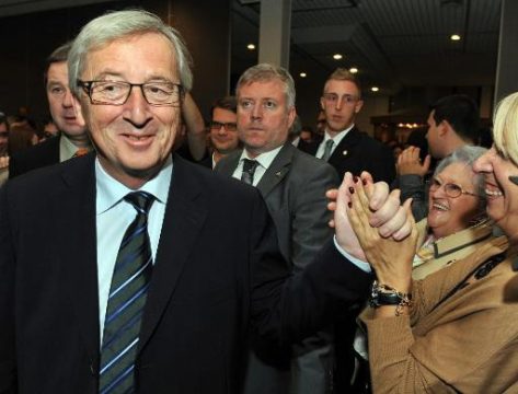 Premier Juncker feiert seinen Wahlsieg