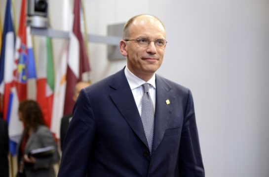 Italiens Ministerpräsident Enrico Letta beim EU-Gipfel in Brüssel