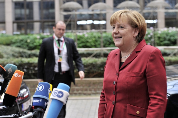 Angela Merkel bei ihrer Ankunft in Brüssel