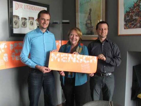 Ausblick auf das 26. Internationale TheaterFest in St. Vith: Roger Hilgers, Helga Kohnen und Kurt Pothen