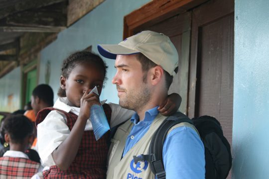 Fabian Böckler bei einem Einsatz in Kolumbien im August 2013